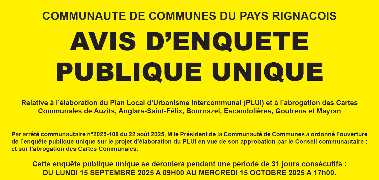 Lire la suite à propos de l’article AVIS D’ENQUETE PUBLIQUE UNIQUE